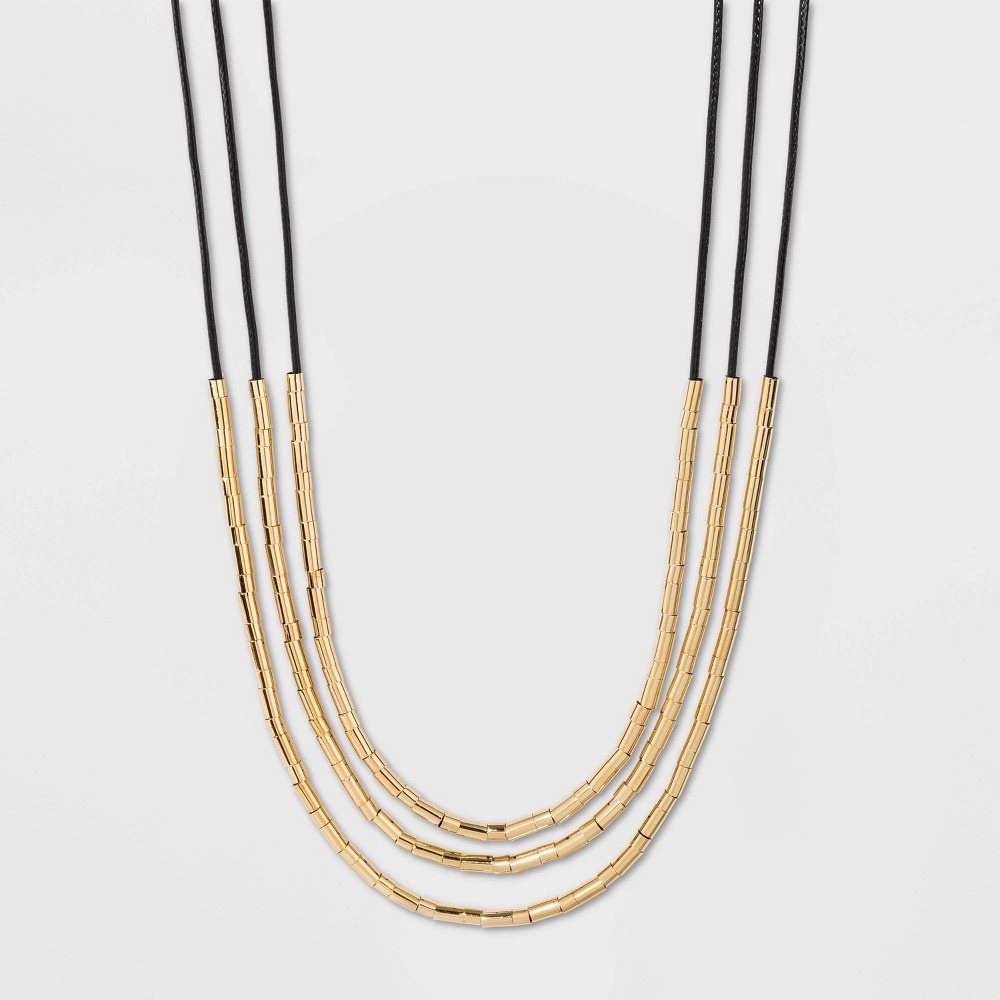 A new day multilayered cord necklace